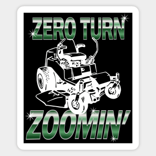 Zero Turn Zoomin' ZTM lawn mower design Sticker